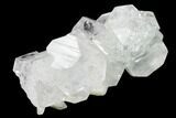 Colorless Apophyllite Crystal Cluster with Stilbite - India #168971-1